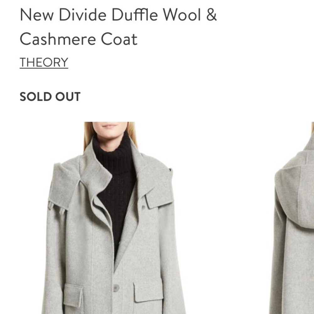 Theory duffle wool & cashmere coat